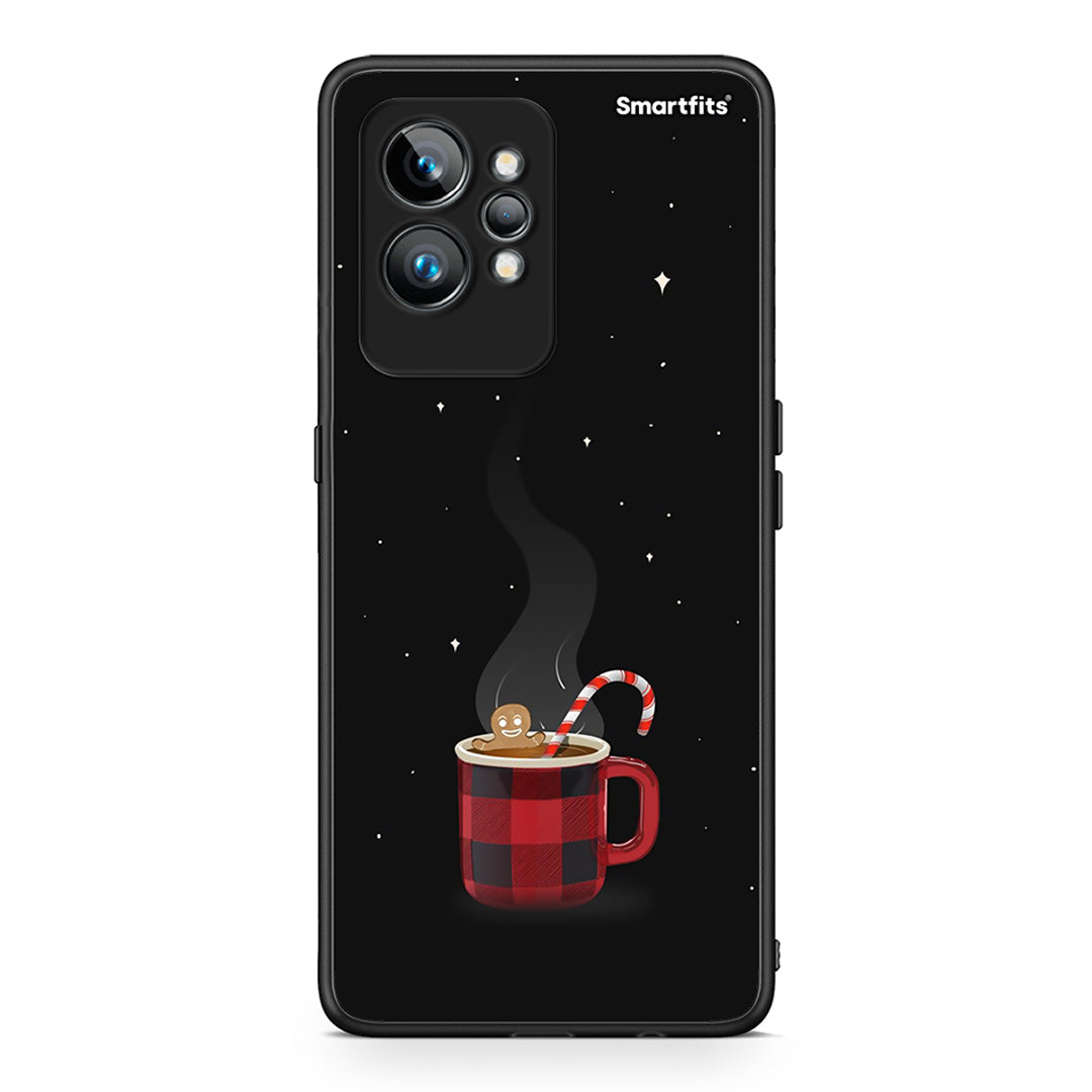 Θήκη Realme GT2 Xmas Bathing από τη Smartfits με σχέδιο στο πίσω μέρος και μαύρο περίβλημα | Realme GT2 Xmas Bathing Case with Colorful Back and Black Bezels