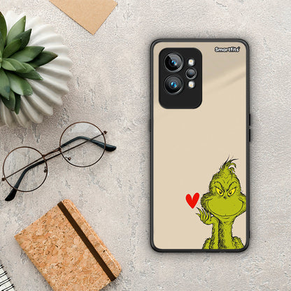 Θήκη Realme GT2 Xmas Grinch από τη Smartfits με σχέδιο στο πίσω μέρος και μαύρο περίβλημα | Realme GT2 Xmas Grinch Case with Colorful Back and Black Bezels