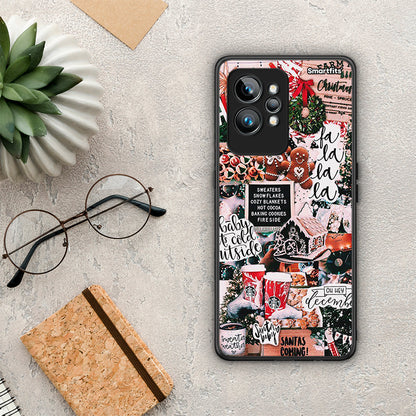 Θήκη Realme GT2 Xmas Habbits από τη Smartfits με σχέδιο στο πίσω μέρος και μαύρο περίβλημα | Realme GT2 Xmas Habbits Case with Colorful Back and Black Bezels