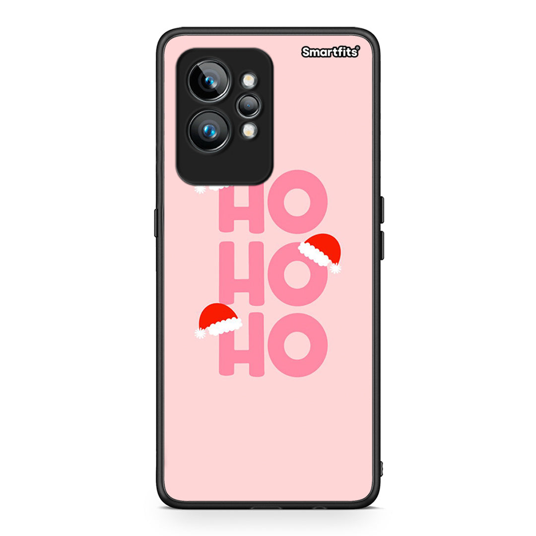 Θήκη Realme GT2 Xmas Ho Ho Ho από τη Smartfits με σχέδιο στο πίσω μέρος και μαύρο περίβλημα | Realme GT2 Xmas Ho Ho Ho Case with Colorful Back and Black Bezels