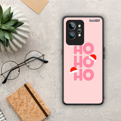 Θήκη Realme GT2 Xmas Ho Ho Ho από τη Smartfits με σχέδιο στο πίσω μέρος και μαύρο περίβλημα | Realme GT2 Xmas Ho Ho Ho Case with Colorful Back and Black Bezels