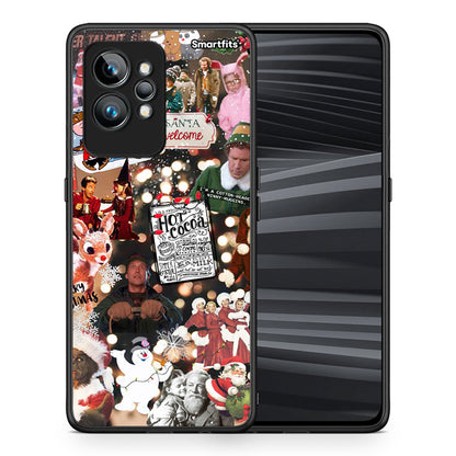 Θήκη Realme GT2 Xmas Movies από τη Smartfits με σχέδιο στο πίσω μέρος και μαύρο περίβλημα | Realme GT2 Xmas Movies Case with Colorful Back and Black Bezels