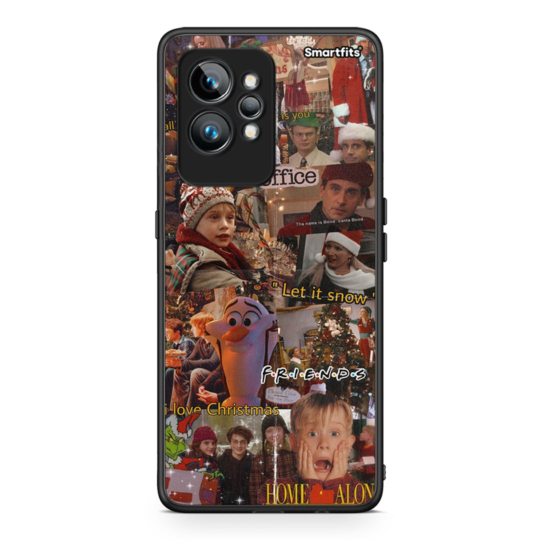 Θήκη Realme GT2 Xmas Wishes από τη Smartfits με σχέδιο στο πίσω μέρος και μαύρο περίβλημα | Realme GT2 Xmas Wishes Case with Colorful Back and Black Bezels