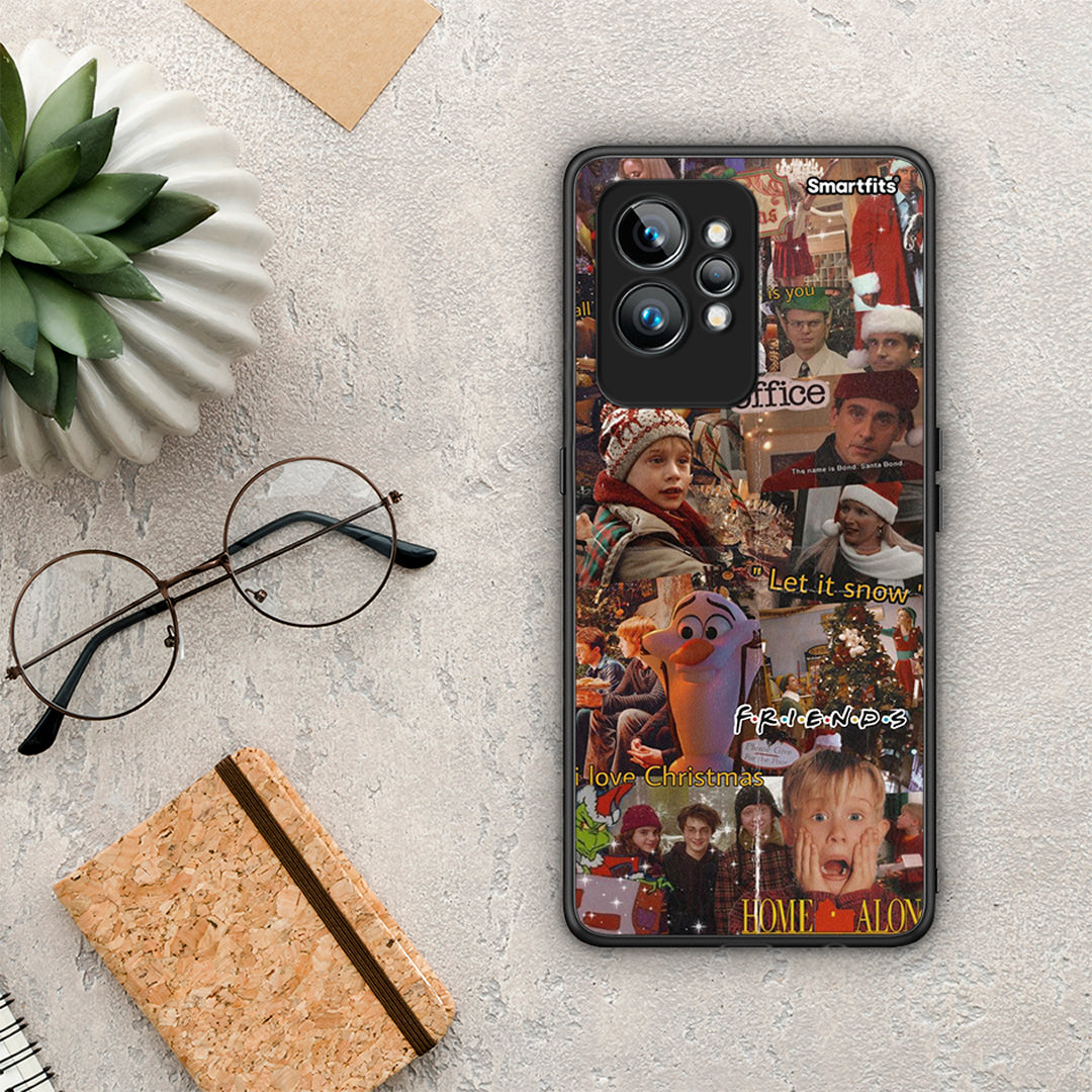 Θήκη Realme GT2 Xmas Wishes από τη Smartfits με σχέδιο στο πίσω μέρος και μαύρο περίβλημα | Realme GT2 Xmas Wishes Case with Colorful Back and Black Bezels