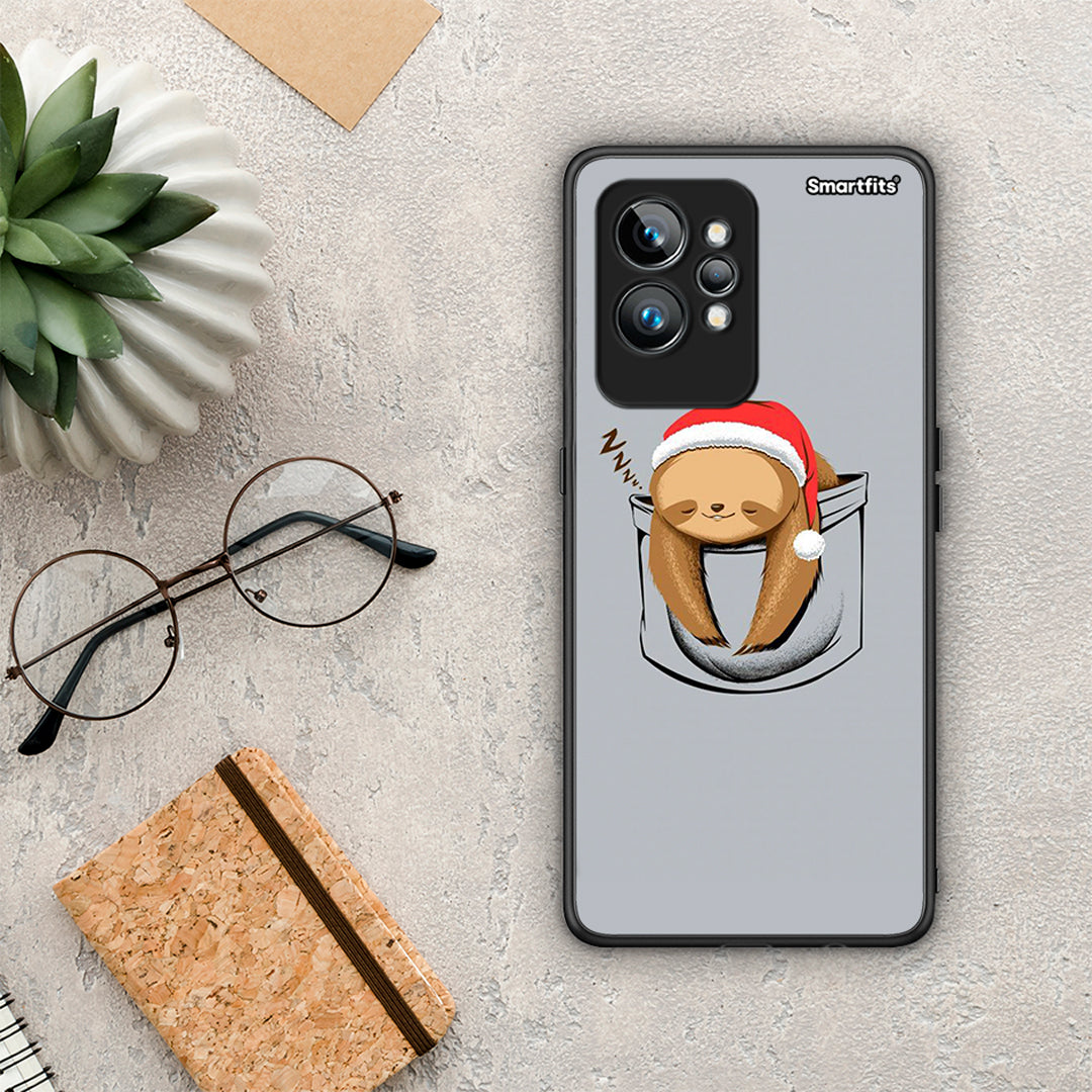 Θήκη Realme GT2 Xmas Zzzz από τη Smartfits με σχέδιο στο πίσω μέρος και μαύρο περίβλημα | Realme GT2 Xmas Zzzz Case with Colorful Back and Black Bezels