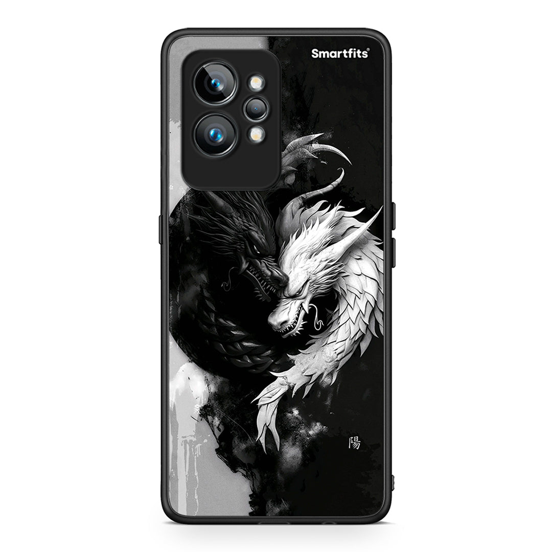 Θήκη Realme GT2 Yin Yang από τη Smartfits με σχέδιο στο πίσω μέρος και μαύρο περίβλημα | Realme GT2 Yin Yang Case with Colorful Back and Black Bezels