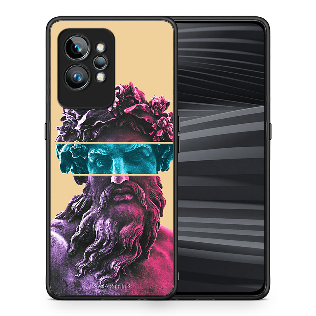 Θήκη Realme GT2 Zeus Art από τη Smartfits με σχέδιο στο πίσω μέρος και μαύρο περίβλημα | Realme GT2 Zeus Art Case with Colorful Back and Black Bezels
