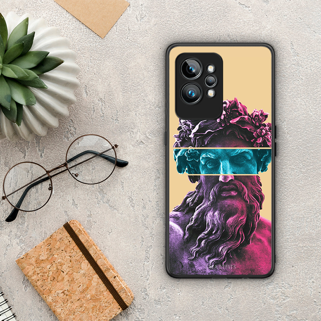 Θήκη Realme GT2 Zeus Art από τη Smartfits με σχέδιο στο πίσω μέρος και μαύρο περίβλημα | Realme GT2 Zeus Art Case with Colorful Back and Black Bezels