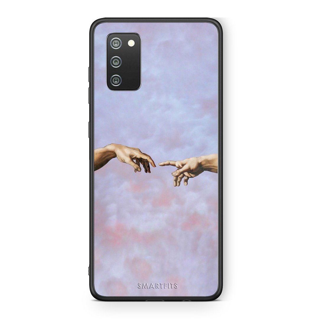 Samsung A02s Adam Hand θήκη από τη Smartfits με σχέδιο στο πίσω μέρος και μαύρο περίβλημα | Smartphone case with colorful back and black bezels by Smartfits