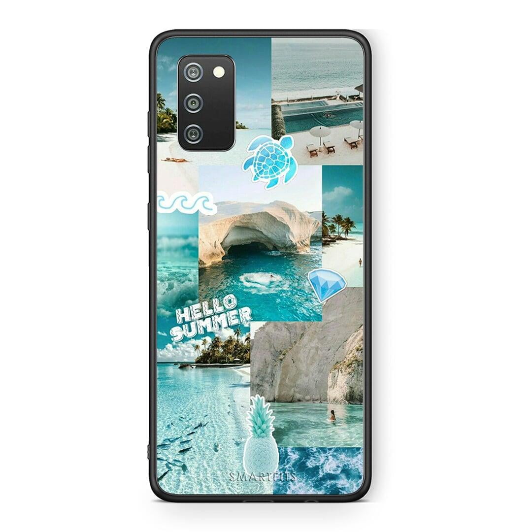 Samsung A02s Aesthetic Summer Θήκη από τη Smartfits με σχέδιο στο πίσω μέρος και μαύρο περίβλημα | Smartphone case with colorful back and black bezels by Smartfits