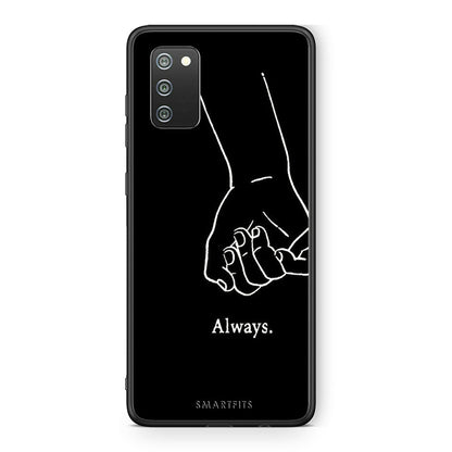 Samsung A02s Always & Forever 1 Θήκη Αγίου Βαλεντίνου από τη Smartfits με σχέδιο στο πίσω μέρος και μαύρο περίβλημα | Smartphone case with colorful back and black bezels by Smartfits