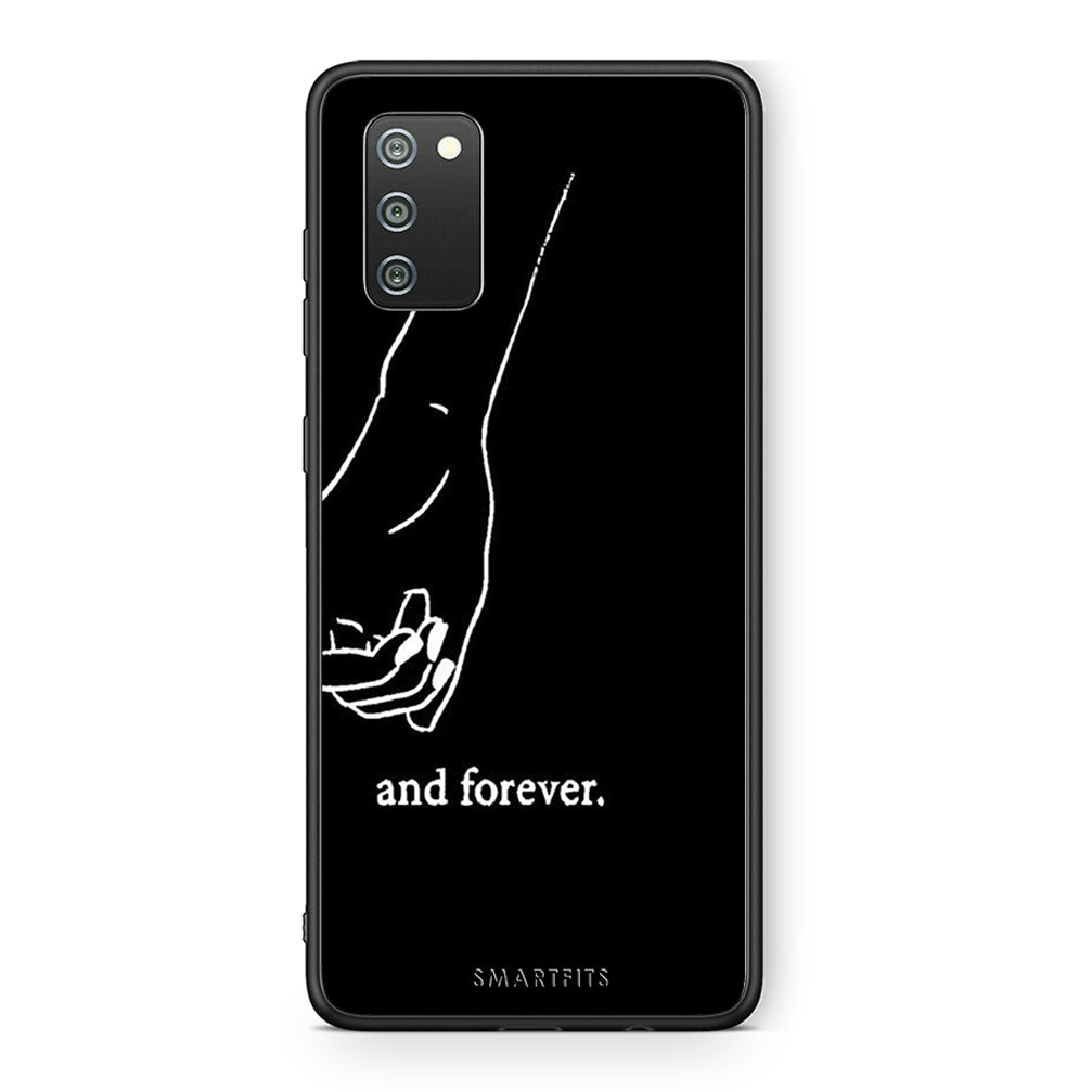 Samsung A02s Always & Forever 2 Θήκη Αγίου Βαλεντίνου από τη Smartfits με σχέδιο στο πίσω μέρος και μαύρο περίβλημα | Smartphone case with colorful back and black bezels by Smartfits