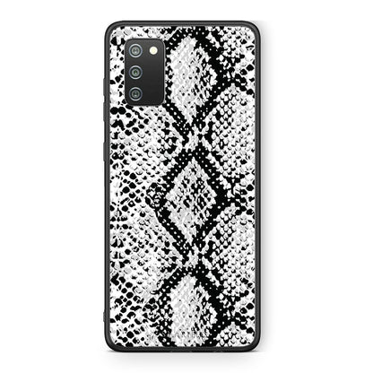 24 - Samsung A02s White Snake Animal case, cover, bumper