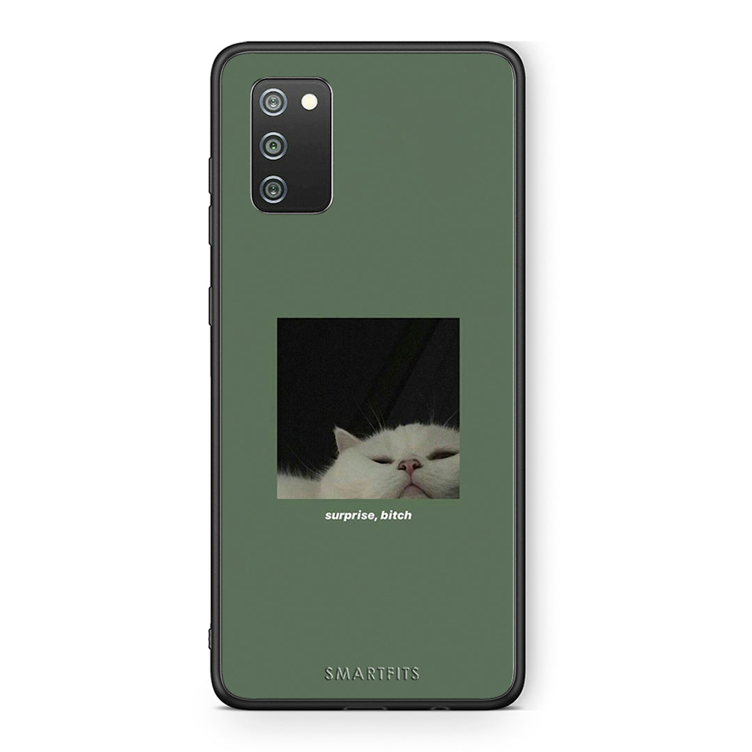 Samsung A02s Bitch Surprise θήκη από τη Smartfits με σχέδιο στο πίσω μέρος και μαύρο περίβλημα | Smartphone case with colorful back and black bezels by Smartfits