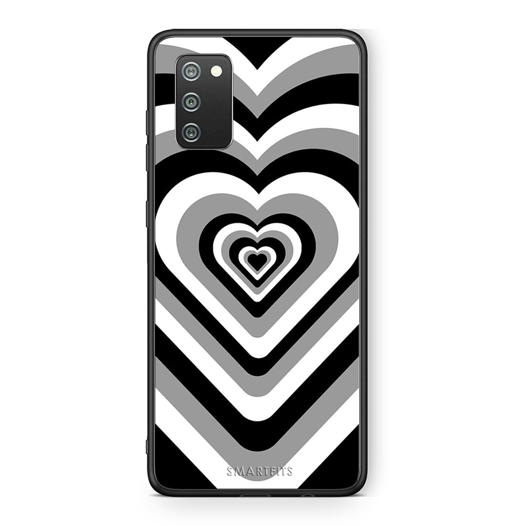 Samsung A02s Black Hearts θήκη από τη Smartfits με σχέδιο στο πίσω μέρος και μαύρο περίβλημα | Smartphone case with colorful back and black bezels by Smartfits