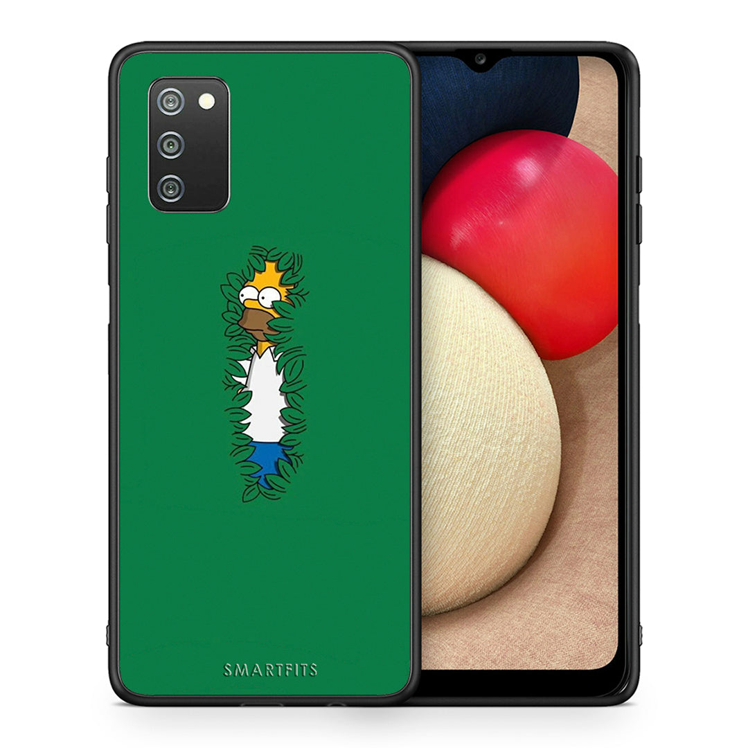 Θήκη Αγίου Βαλεντίνου Samsung A02s Bush Man από τη Smartfits με σχέδιο στο πίσω μέρος και μαύρο περίβλημα | Samsung A02s Bush Man case with colorful back and black bezels
