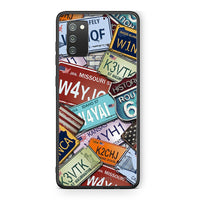 Thumbnail for Samsung A02s Car Plates θήκη από τη Smartfits με σχέδιο στο πίσω μέρος και μαύρο περίβλημα | Smartphone case with colorful back and black bezels by Smartfits