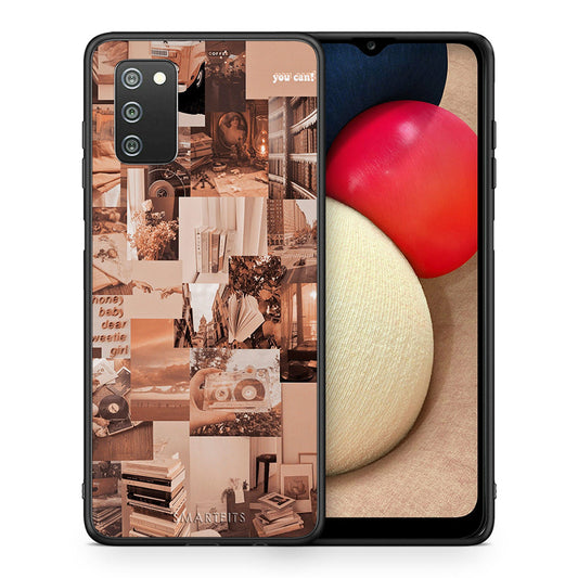 Θήκη Αγίου Βαλεντίνου Samsung A02s Collage You Can από τη Smartfits με σχέδιο στο πίσω μέρος και μαύρο περίβλημα | Samsung A02s Collage You Can case with colorful back and black bezels