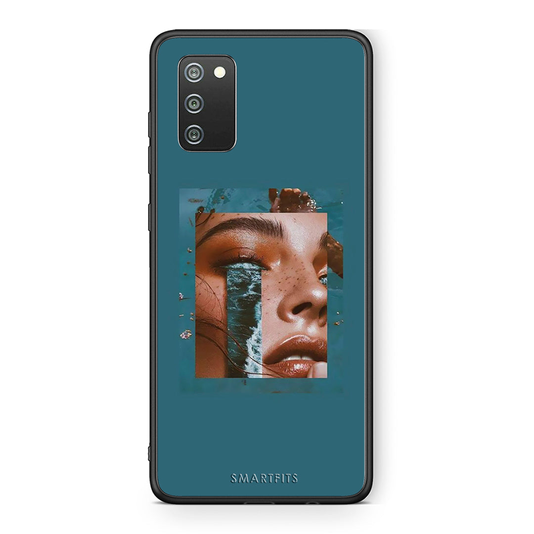 Samsung A02s Cry An Ocean θήκη από τη Smartfits με σχέδιο στο πίσω μέρος και μαύρο περίβλημα | Smartphone case with colorful back and black bezels by Smartfits