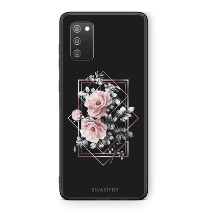4 - Samsung A02s Frame Flower case, cover, bumper
