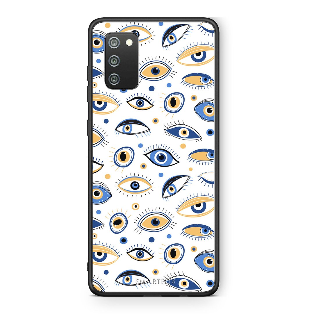 Samsung A02s Ftou Ftou θήκη από τη Smartfits με σχέδιο στο πίσω μέρος και μαύρο περίβλημα | Smartphone case with colorful back and black bezels by Smartfits