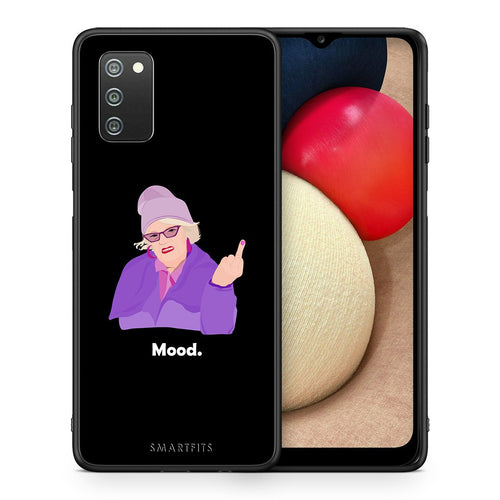Θήκη Samsung A02s Grandma Mood Black από τη Smartfits με σχέδιο στο πίσω μέρος και μαύρο περίβλημα | Samsung A02s Grandma Mood Black case with colorful back and black bezels