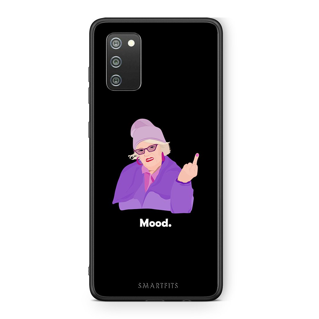 Samsung A02s Grandma Mood Black θήκη από τη Smartfits με σχέδιο στο πίσω μέρος και μαύρο περίβλημα | Smartphone case with colorful back and black bezels by Smartfits