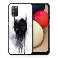 Thumbnail for Θήκη Samsung A02s Paint Bat Hero από τη Smartfits με σχέδιο στο πίσω μέρος και μαύρο περίβλημα | Samsung A02s Paint Bat Hero case with colorful back and black bezels