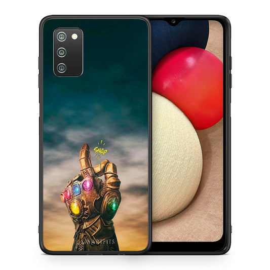 Θήκη Samsung A02s Infinity Snap από τη Smartfits με σχέδιο στο πίσω μέρος και μαύρο περίβλημα | Samsung A02s Infinity Snap case with colorful back and black bezels