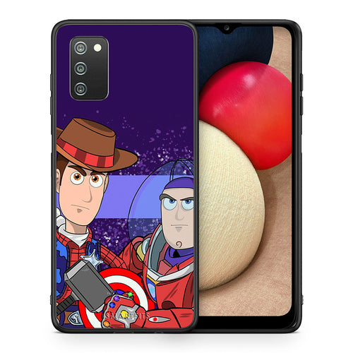 Θήκη Samsung A02s Infinity Story από τη Smartfits με σχέδιο στο πίσω μέρος και μαύρο περίβλημα | Samsung A02s Infinity Story case with colorful back and black bezels