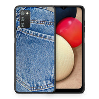 Thumbnail for Θήκη Samsung A02s Jeans Pocket από τη Smartfits με σχέδιο στο πίσω μέρος και μαύρο περίβλημα | Samsung A02s Jeans Pocket case with colorful back and black bezels