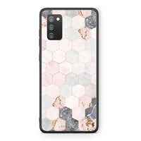 Thumbnail for 4 - Samsung A02s Hexagon Pink Marble case, cover, bumper