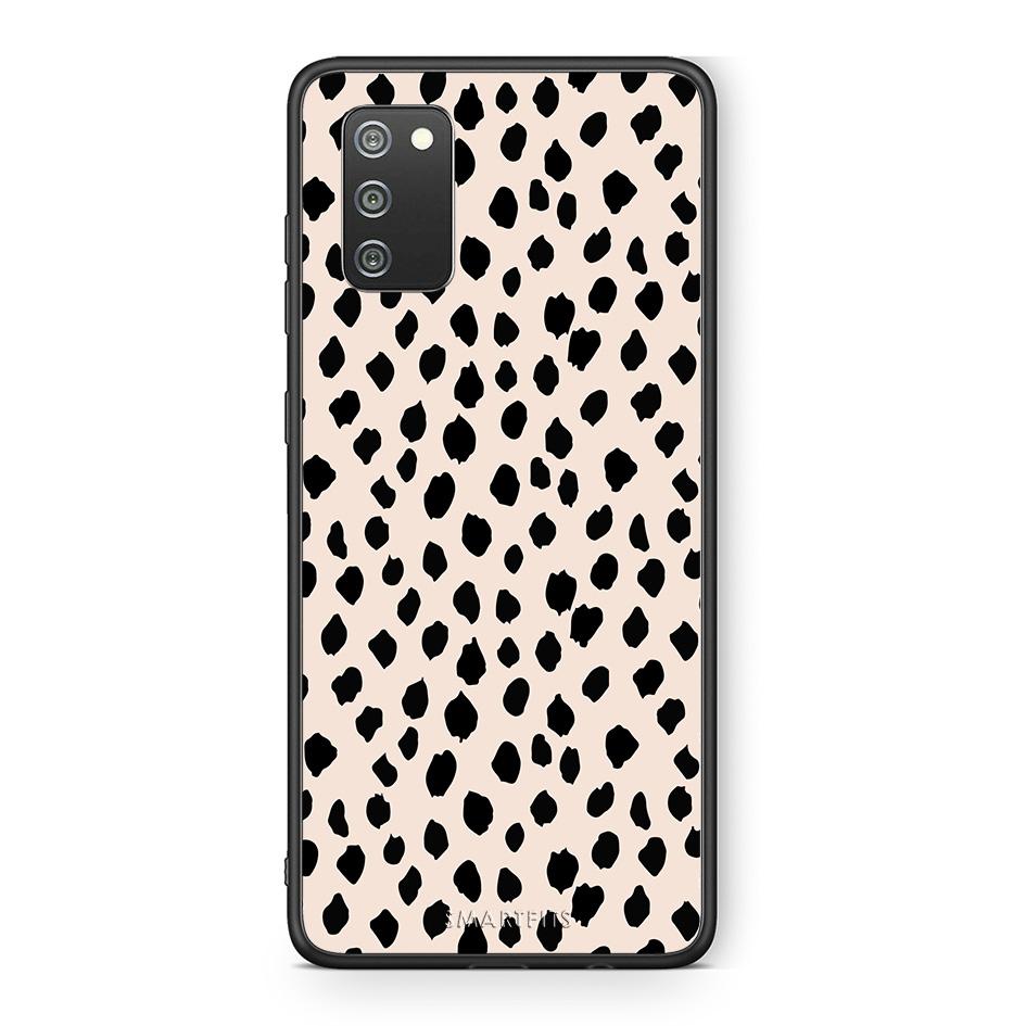 Samsung A02s New Polka Dots θήκη από τη Smartfits με σχέδιο στο πίσω μέρος και μαύρο περίβλημα | Smartphone case with colorful back and black bezels by Smartfits