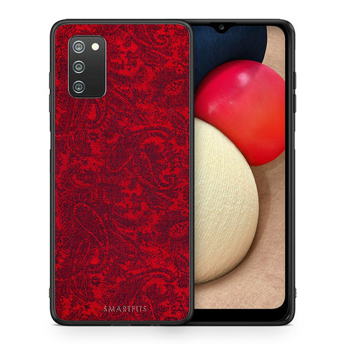 Θήκη Samsung A02s Paisley Cashmere από τη Smartfits με σχέδιο στο πίσω μέρος και μαύρο περίβλημα | Samsung A02s Paisley Cashmere case with colorful back and black bezels