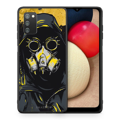 Θήκη Samsung A02s Mask PopArt από τη Smartfits με σχέδιο στο πίσω μέρος και μαύρο περίβλημα | Samsung A02s Mask PopArt case with colorful back and black bezels