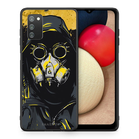 Θήκη Samsung A02s Mask PopArt από τη Smartfits με σχέδιο στο πίσω μέρος και μαύρο περίβλημα | Samsung A02s Mask PopArt case with colorful back and black bezels