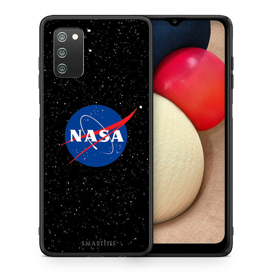 Θήκη Samsung A02s NASA PopArt από τη Smartfits με σχέδιο στο πίσω μέρος και μαύρο περίβλημα | Samsung A02s NASA PopArt case with colorful back and black bezels