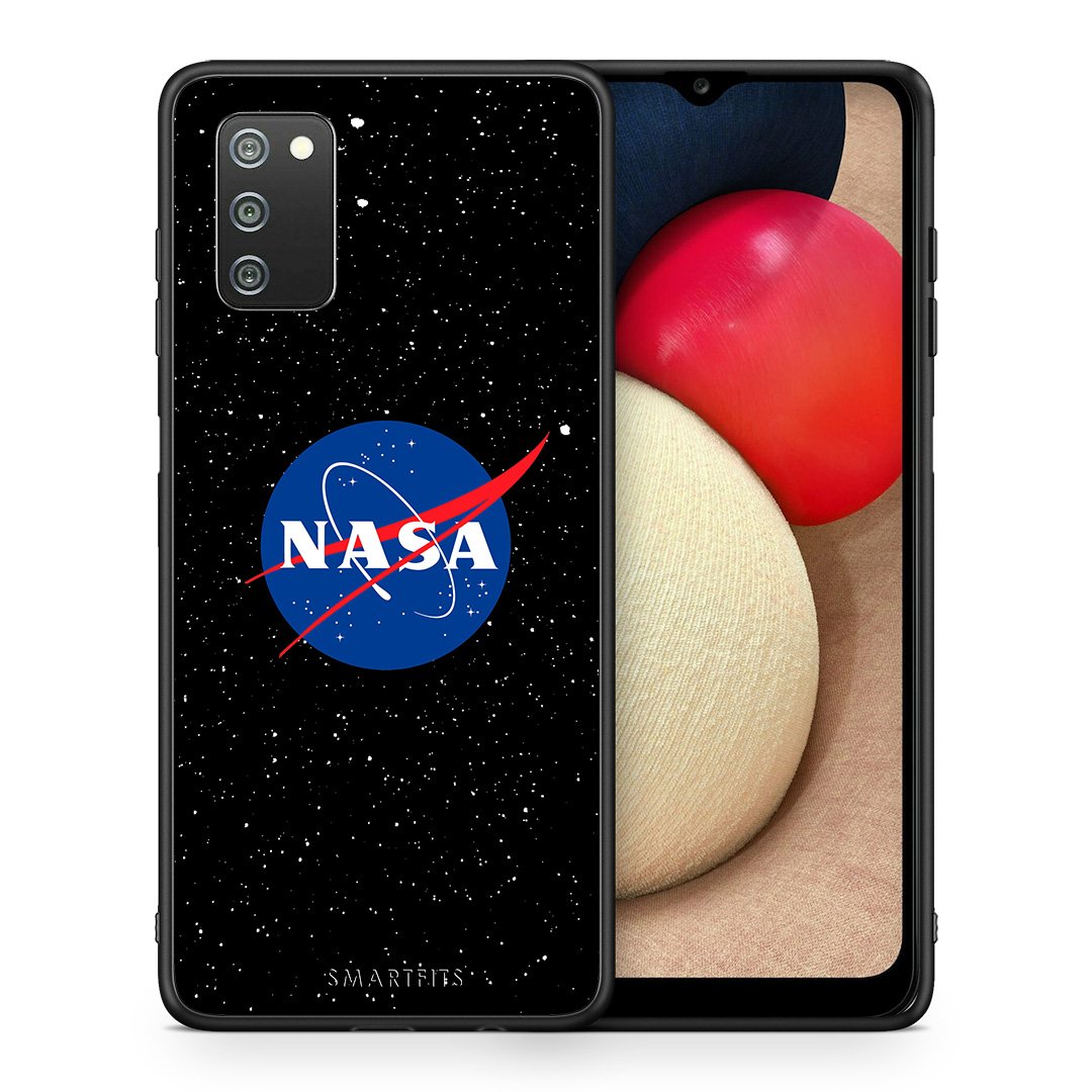 Θήκη Samsung A02s NASA PopArt από τη Smartfits με σχέδιο στο πίσω μέρος και μαύρο περίβλημα | Samsung A02s NASA PopArt case with colorful back and black bezels