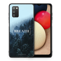Thumbnail for Θήκη Samsung A02s Breath Quote από τη Smartfits με σχέδιο στο πίσω μέρος και μαύρο περίβλημα | Samsung A02s Breath Quote case with colorful back and black bezels