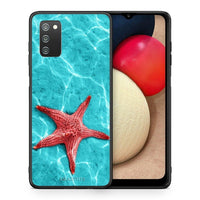 Thumbnail for Θήκη Samsung A02s Red Starfish από τη Smartfits με σχέδιο στο πίσω μέρος και μαύρο περίβλημα | Samsung A02s Red Starfish case with colorful back and black bezels
