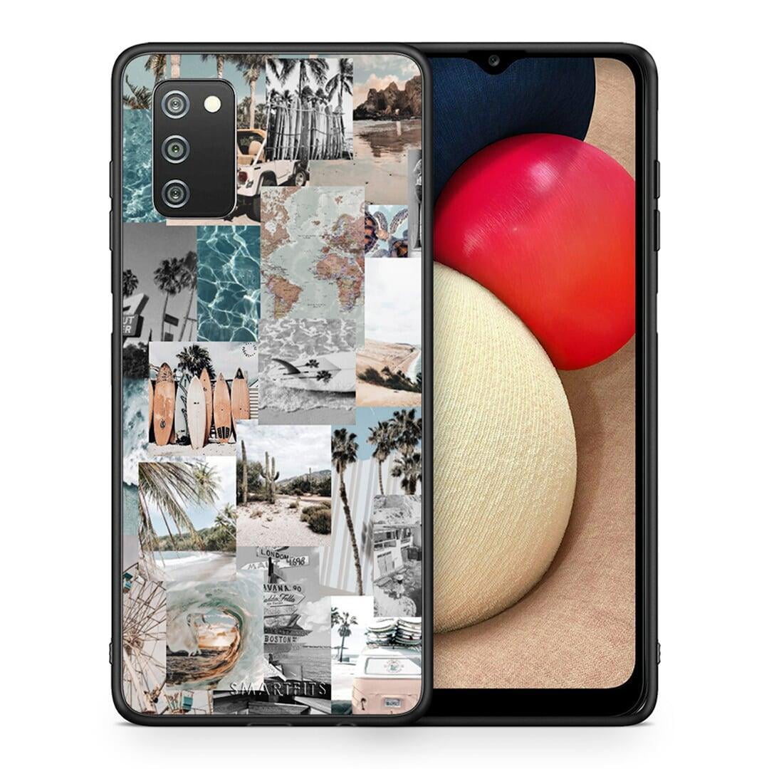 Θήκη Samsung A02s Retro Beach Life από τη Smartfits με σχέδιο στο πίσω μέρος και μαύρο περίβλημα | Samsung A02s Retro Beach Life case with colorful back and black bezels