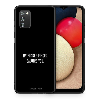 Θήκη Samsung A02s Salute από τη Smartfits με σχέδιο στο πίσω μέρος και μαύρο περίβλημα | Samsung A02s Salute case with colorful back and black bezels