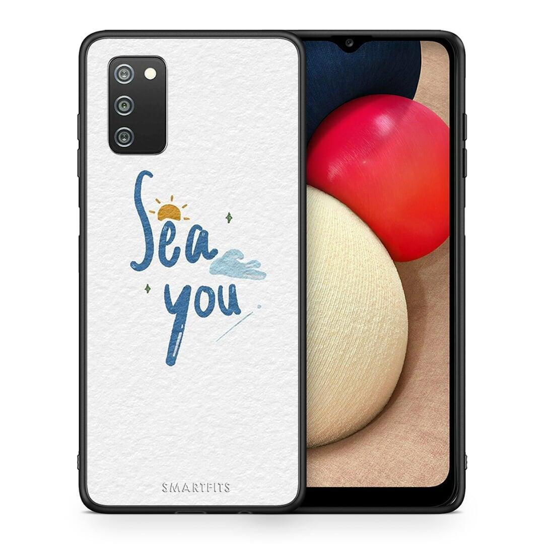 Θήκη Samsung A02s Sea You από τη Smartfits με σχέδιο στο πίσω μέρος και μαύρο περίβλημα | Samsung A02s Sea You case with colorful back and black bezels