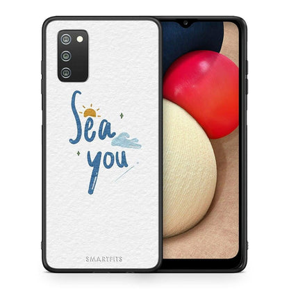 Θήκη Samsung A02s Sea You από τη Smartfits με σχέδιο στο πίσω μέρος και μαύρο περίβλημα | Samsung A02s Sea You case with colorful back and black bezels