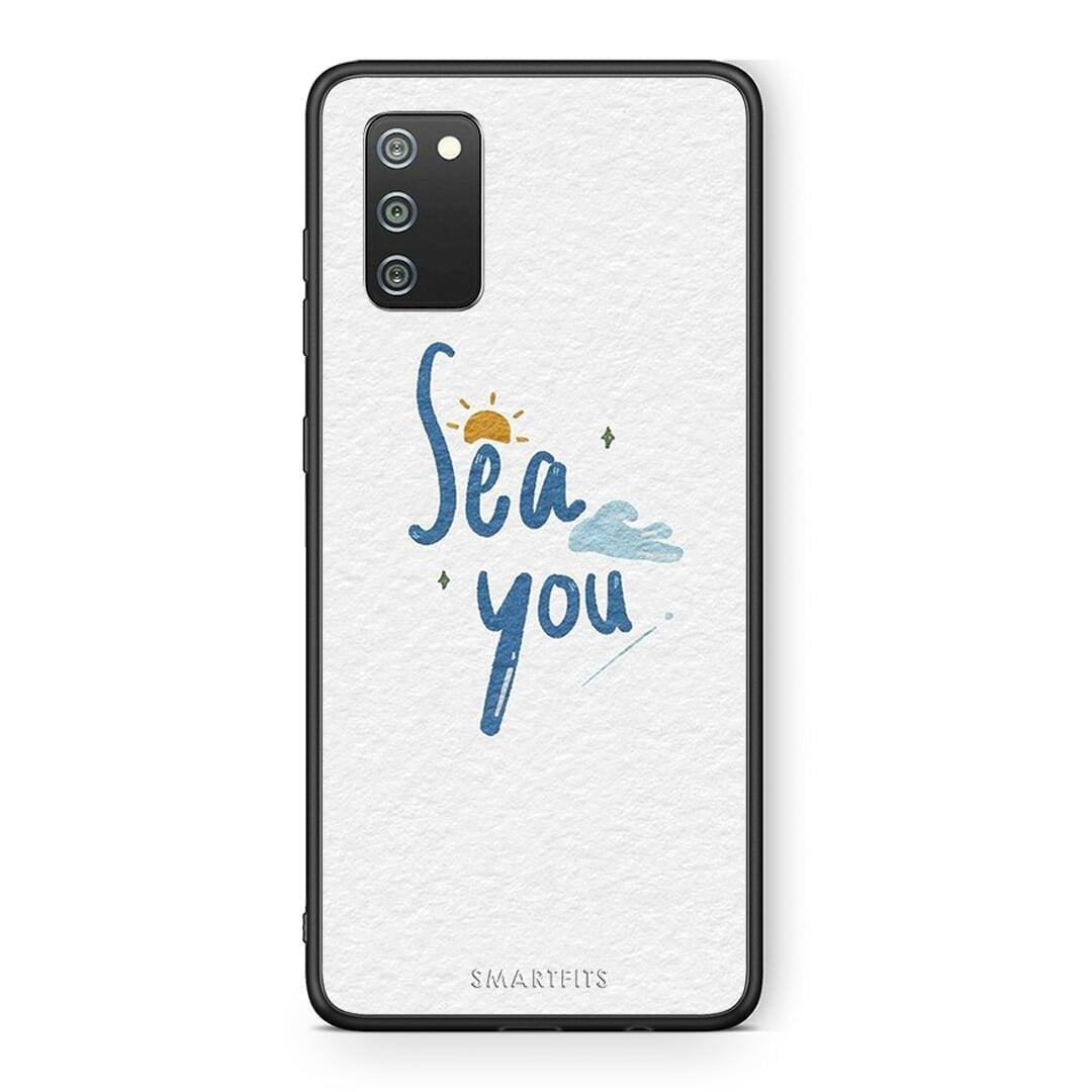 Samsung A02s Sea You Θήκη από τη Smartfits με σχέδιο στο πίσω μέρος και μαύρο περίβλημα | Smartphone case with colorful back and black bezels by Smartfits