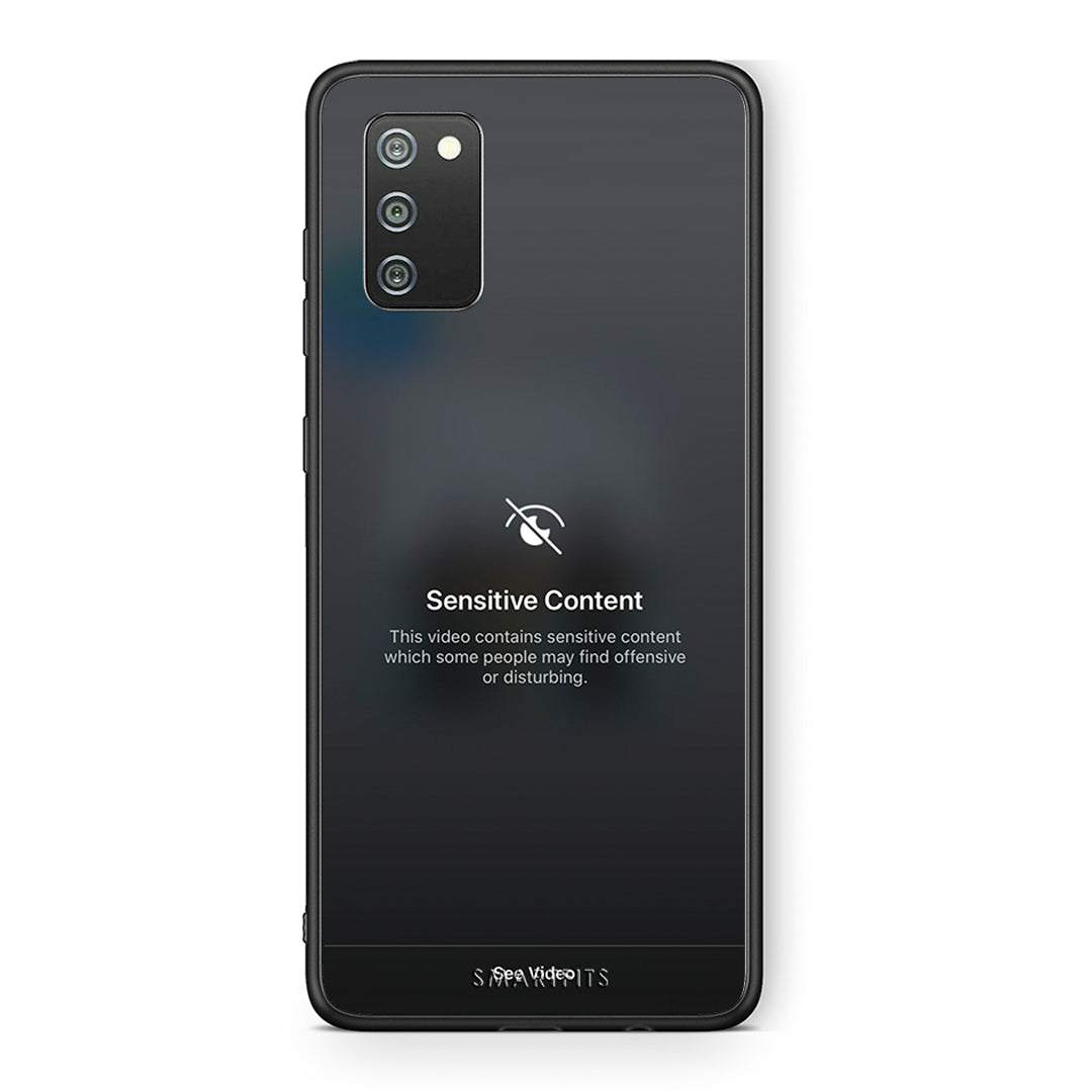Samsung A02s Sensitive Content θήκη από τη Smartfits με σχέδιο στο πίσω μέρος και μαύρο περίβλημα | Smartphone case with colorful back and black bezels by Smartfits