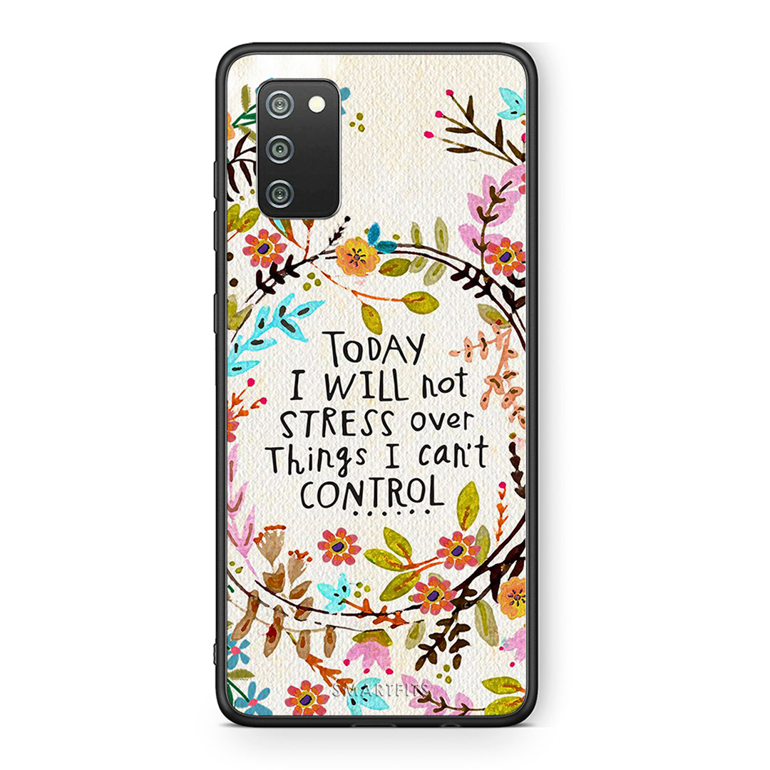 Samsung A02s Stress Over θήκη από τη Smartfits με σχέδιο στο πίσω μέρος και μαύρο περίβλημα | Smartphone case with colorful back and black bezels by Smartfits