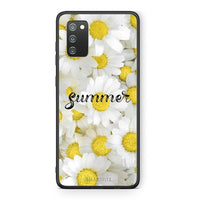 Thumbnail for Samsung A02s Summer Daisies Θήκη από τη Smartfits με σχέδιο στο πίσω μέρος και μαύρο περίβλημα | Smartphone case with colorful back and black bezels by Smartfits