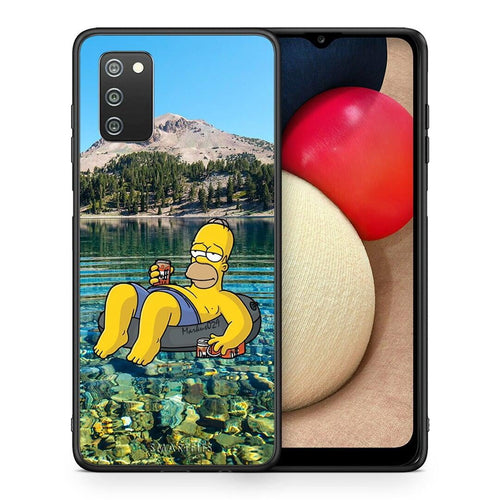 Θήκη Samsung A02s Summer Happiness από τη Smartfits με σχέδιο στο πίσω μέρος και μαύρο περίβλημα | Samsung A02s Summer Happiness case with colorful back and black bezels