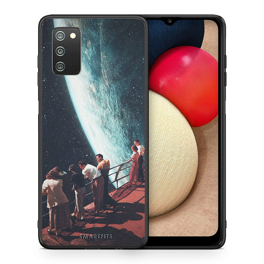 Θήκη Samsung A02s Surreal View από τη Smartfits με σχέδιο στο πίσω μέρος και μαύρο περίβλημα | Samsung A02s Surreal View case with colorful back and black bezels
